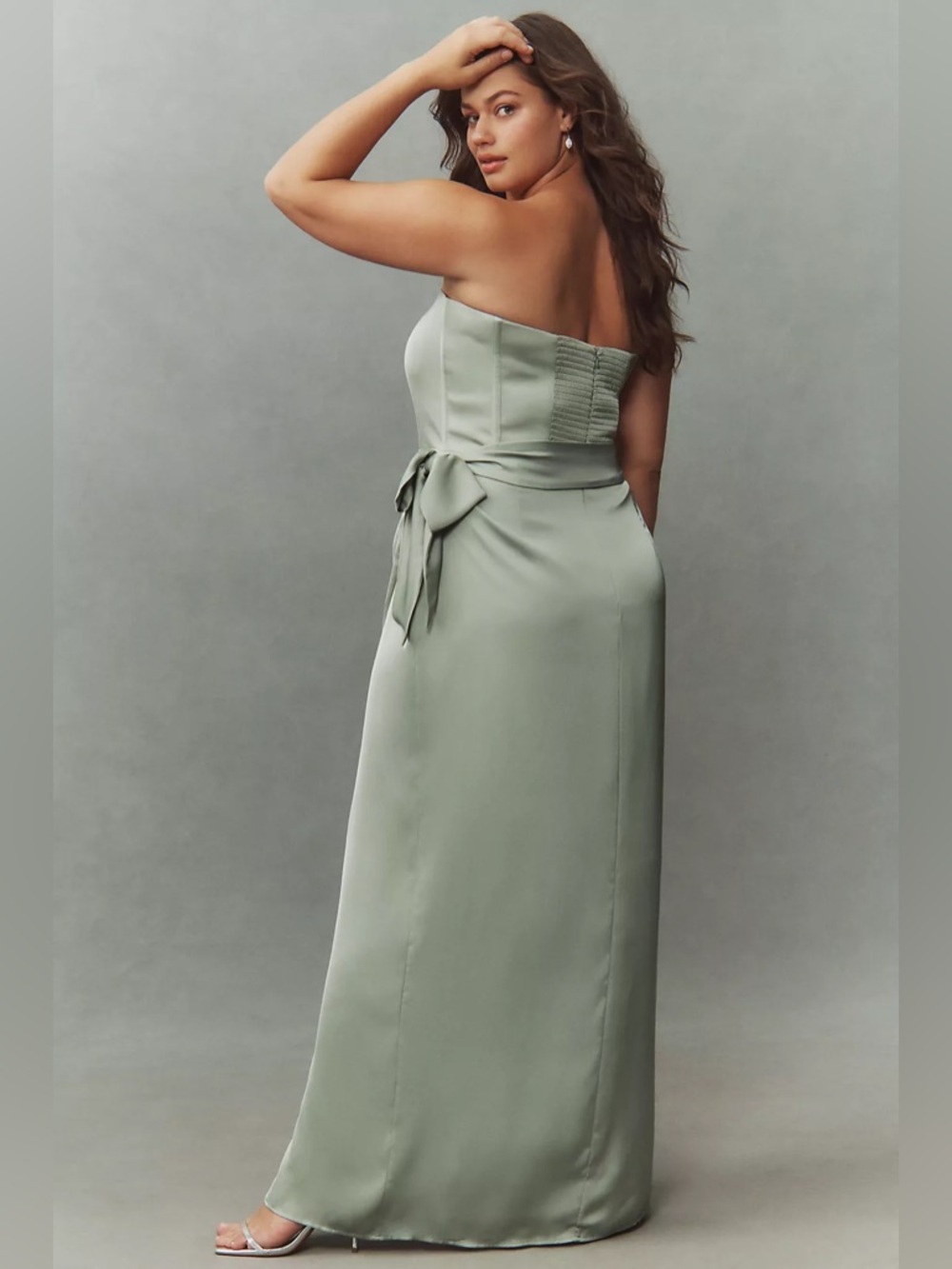 Anthropologie V. Chapman June Corset Jacquard Front-Slit Gown - Picture 6 of 14